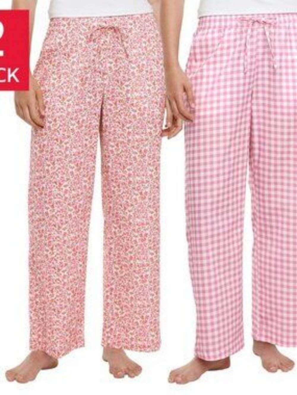 Gap NWT Women's Cotton PJ Pant, 2-Pack - Pink Pack - Size: Medium - Picture 5 of 9